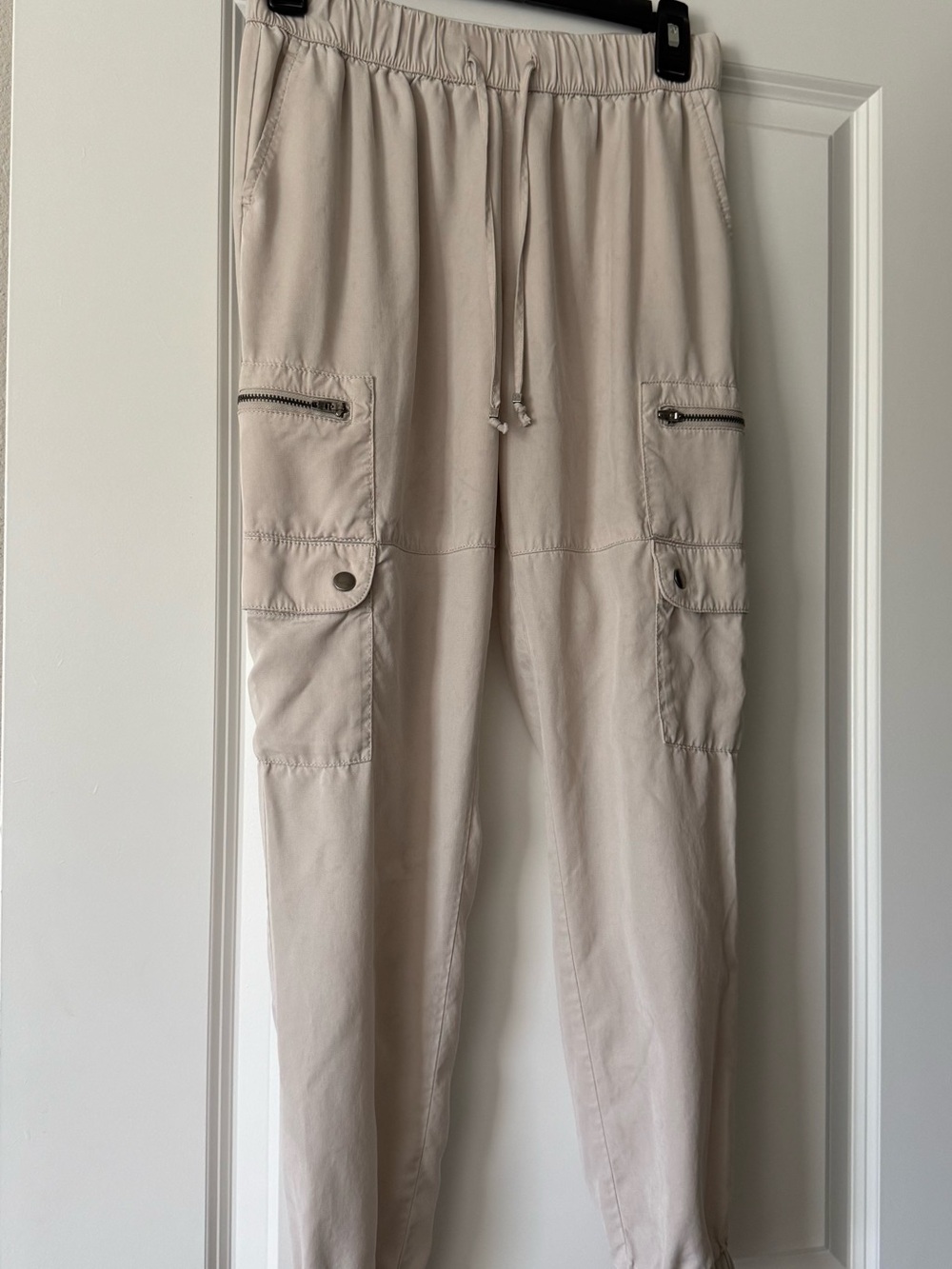 Banana Republic Light Beige Cargo Jogger Pants